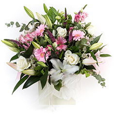 Pink &amp; White arrangement 